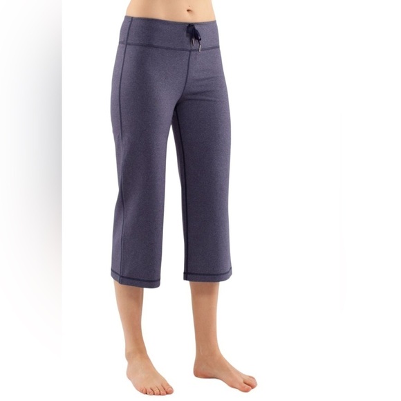 Lululemon Relaxed Fit Crop II Pants Heathered Deep Indigo Blue Gray Sz 8 - Picture 2 of 12